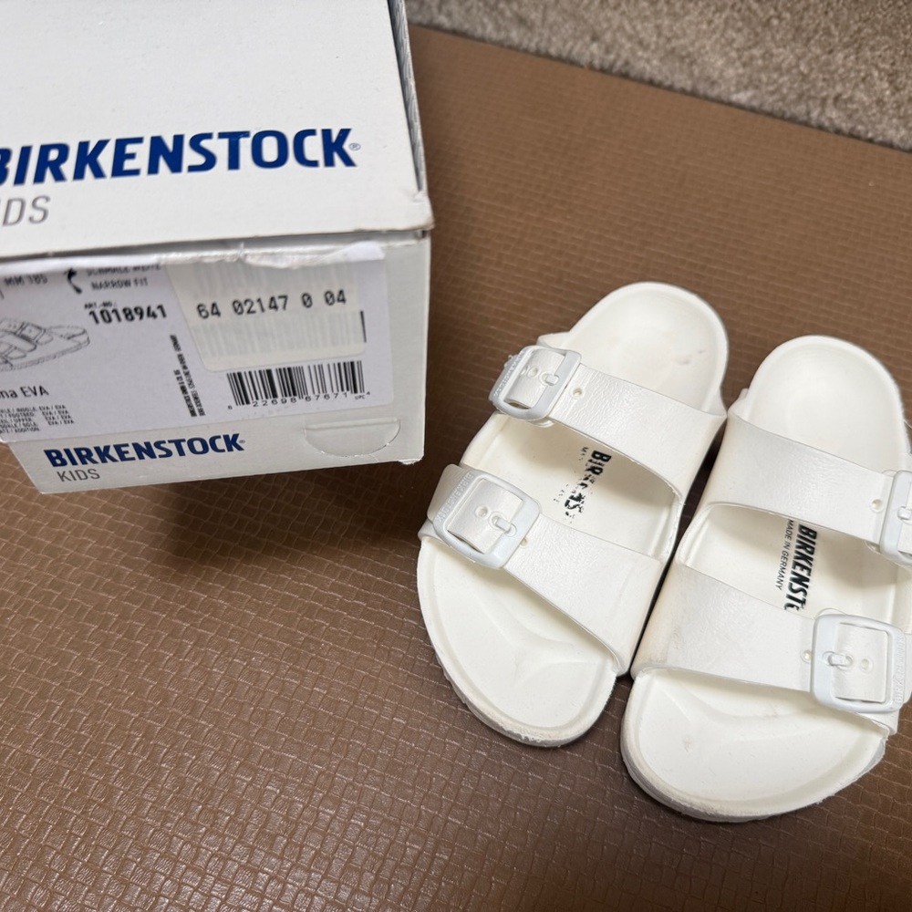 Birkenstock Kids Arizona EVA Sandals in White